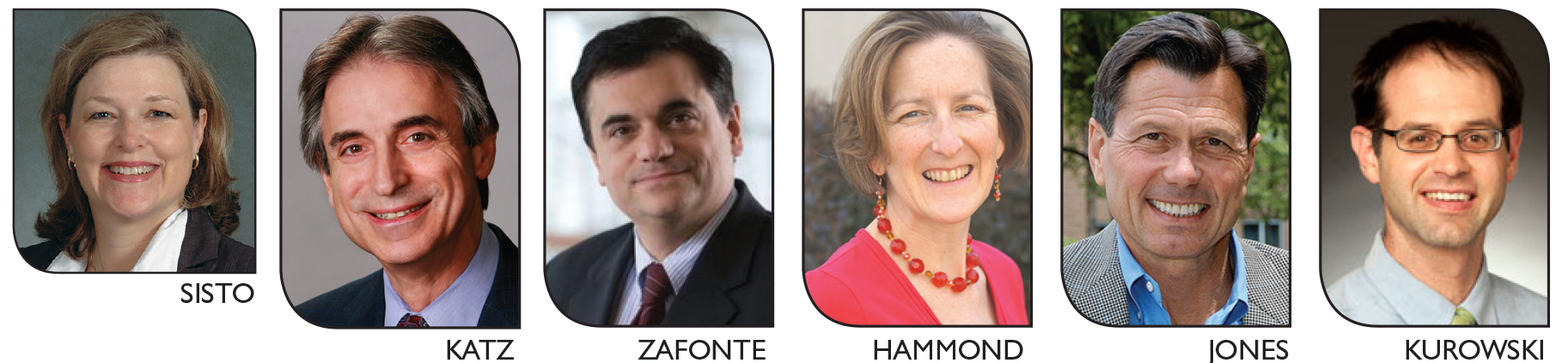 Sue Ann Sisto, Stony Brook University, Stony Brook NY Douglas I Katz, Braintree Rehab Hospital, Braintree MA Ross Zafonte, Spaulding/ Harvard, Boston MA Flora Hammond, Indiana University, Indianapolis IN Michael Jones, Shepherd Center, Atlanta GA Ismari Clesson, Shepherd Center, Atlanta GA Brad Kurowski, Cincinnati Children’s Hospital Medical Center, Cincinnati OH