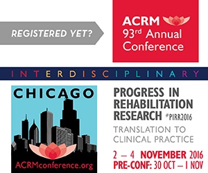 ACRM Progress in Rehabilitation Research (PIRR) ad