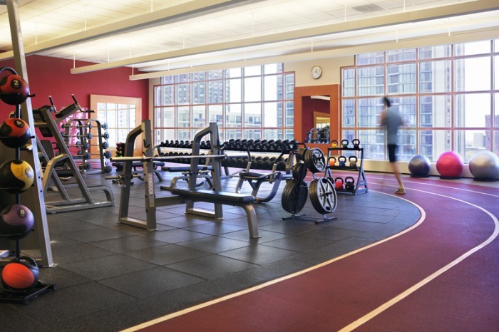 Hilton Chicago Weight Room with Indoor Track