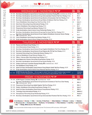 CLICK Image to View all ACRM Group Meetings Scheduled during the Annual Conference