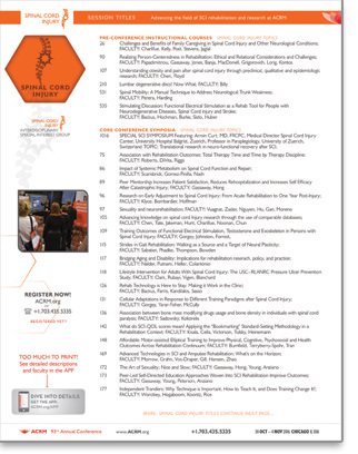 Click Flyer Image to View all Content Related to Spinal Cord Injury