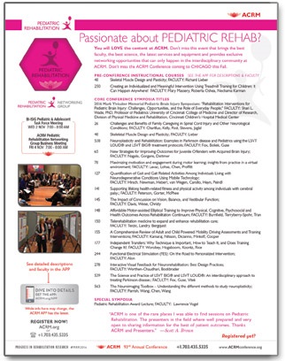 Click to View NONSTOP Content for Pediatric Rehabiliatation coming to the ACRM Annual Conference