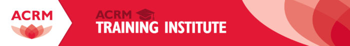 ACRM Training Institute header