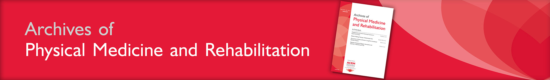 Archives of Physical Medicine and Rehabilitation header