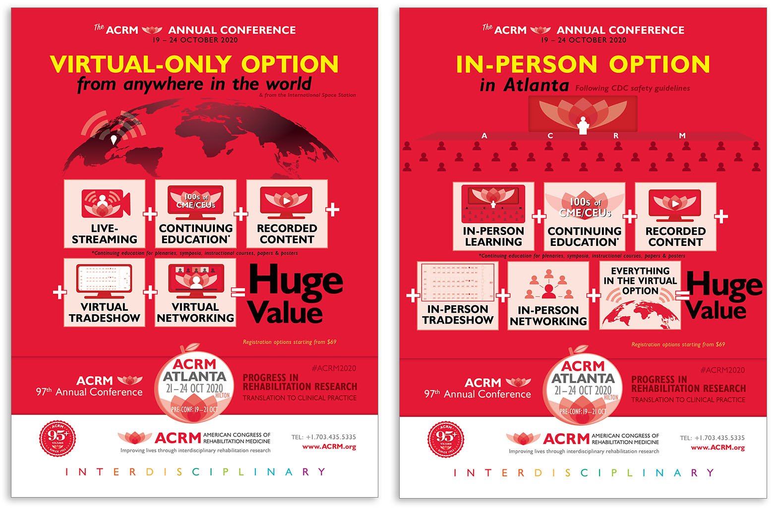 Choose IN-PERSON or VIRTUAL-ONLY registration