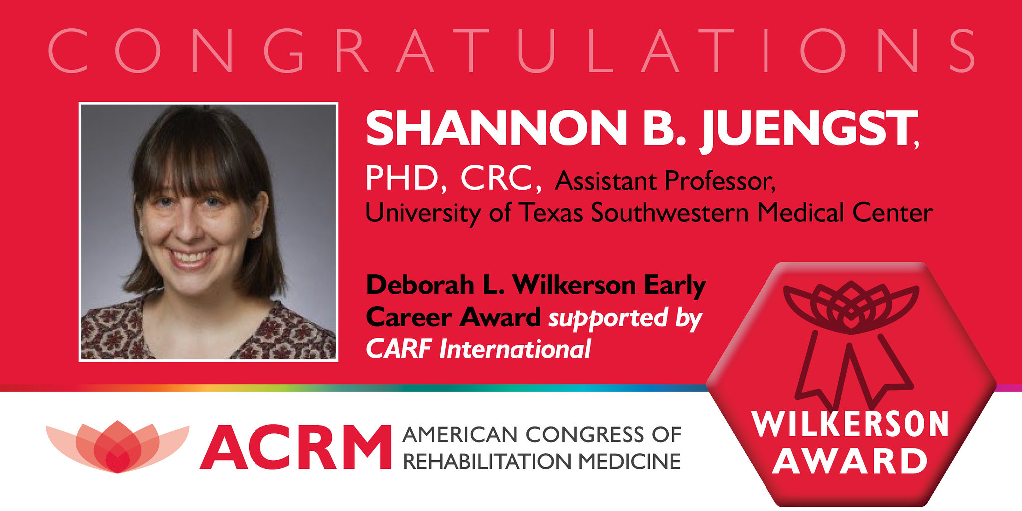Deborah L. Wilkerson Award 2020 Recipient Shannon Juengst