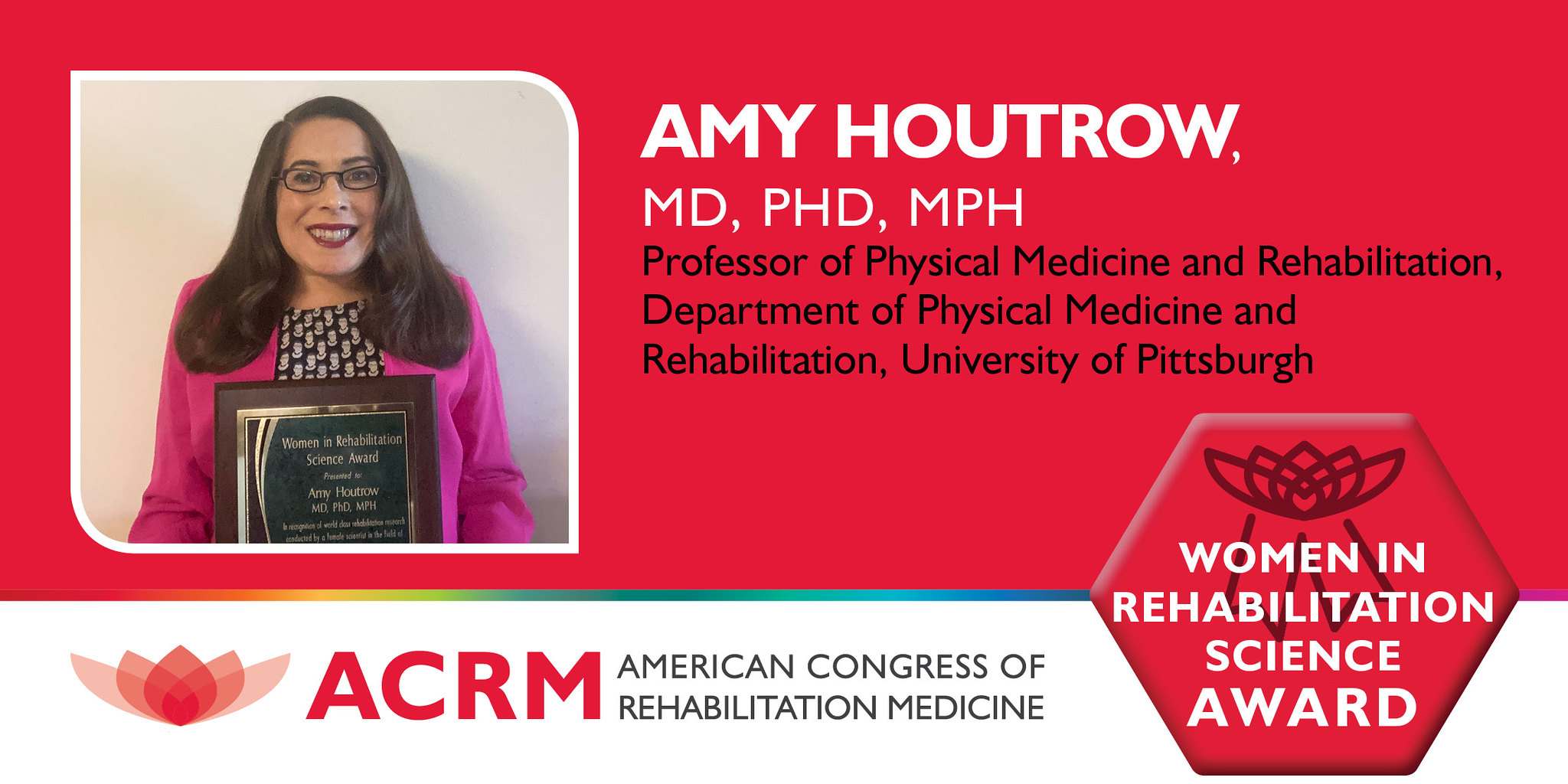 ACRM 2020 Women in Rehabilitation Science Award presentation image