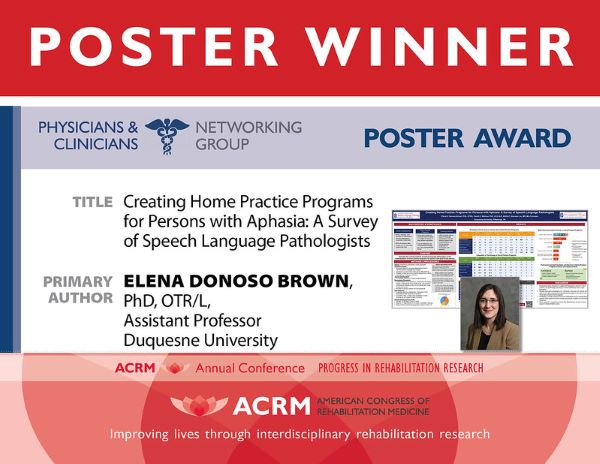 ACRM Physicians & Clinicians Networking Group Poster Award image