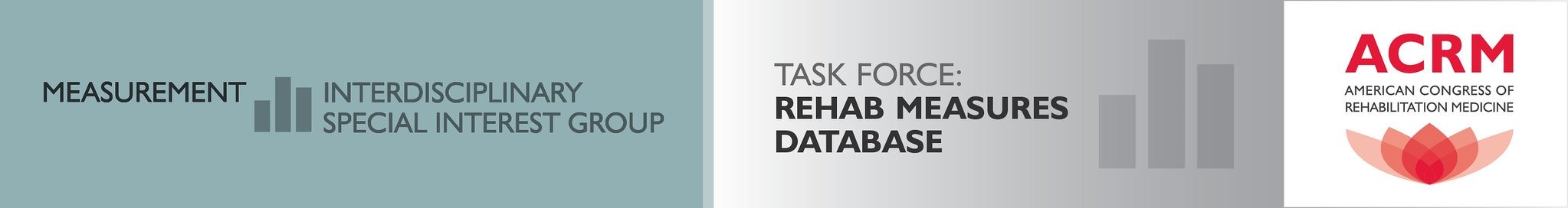 ACRM Measurement ISIG Rehab Measures Database Task Force banner