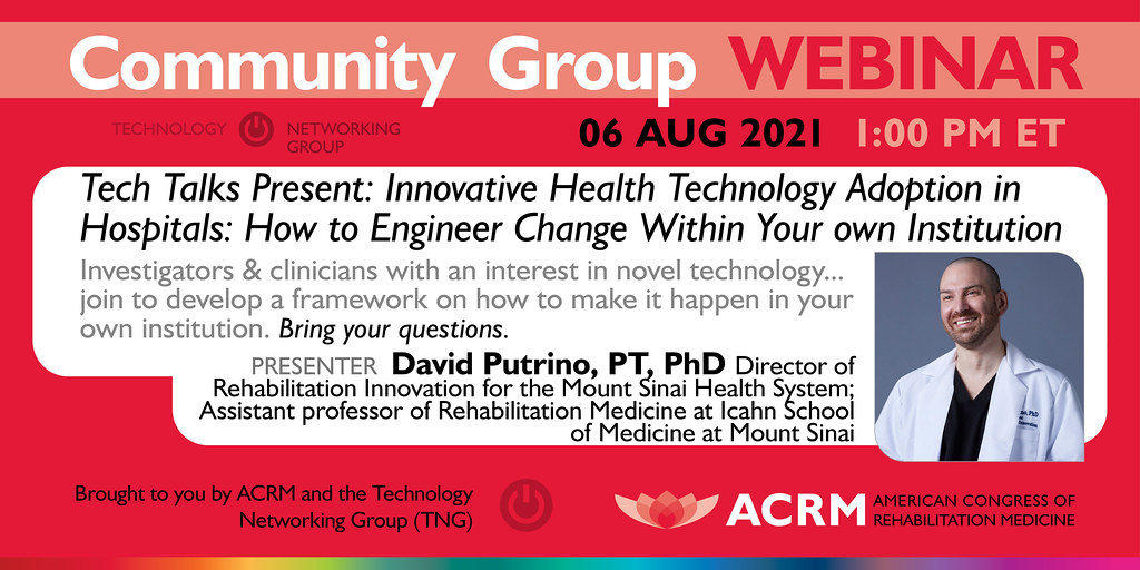 ACRM Tech Talk webinar with guest speaker David Putrino - image