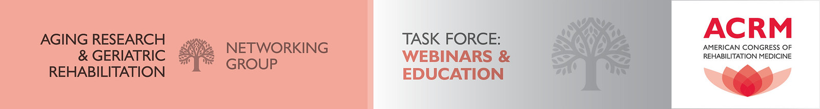 Aging Research & Geriatric Rehabilitation Networking Group Webinars Task Force header