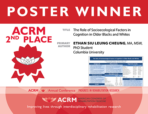 Best Early Career Poster in Geriatric Rehabilitation Award image