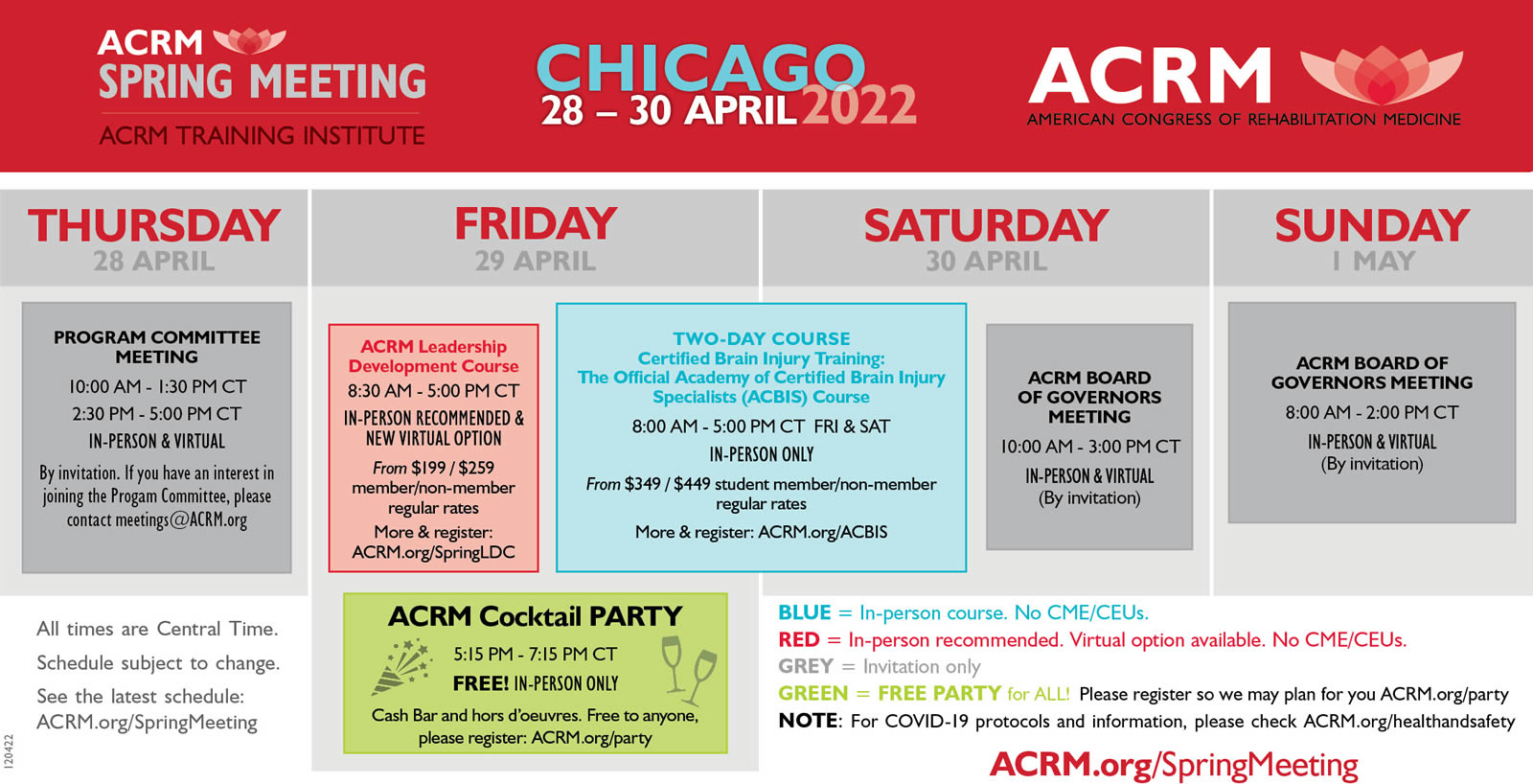 Spring Meeting - At A Glance