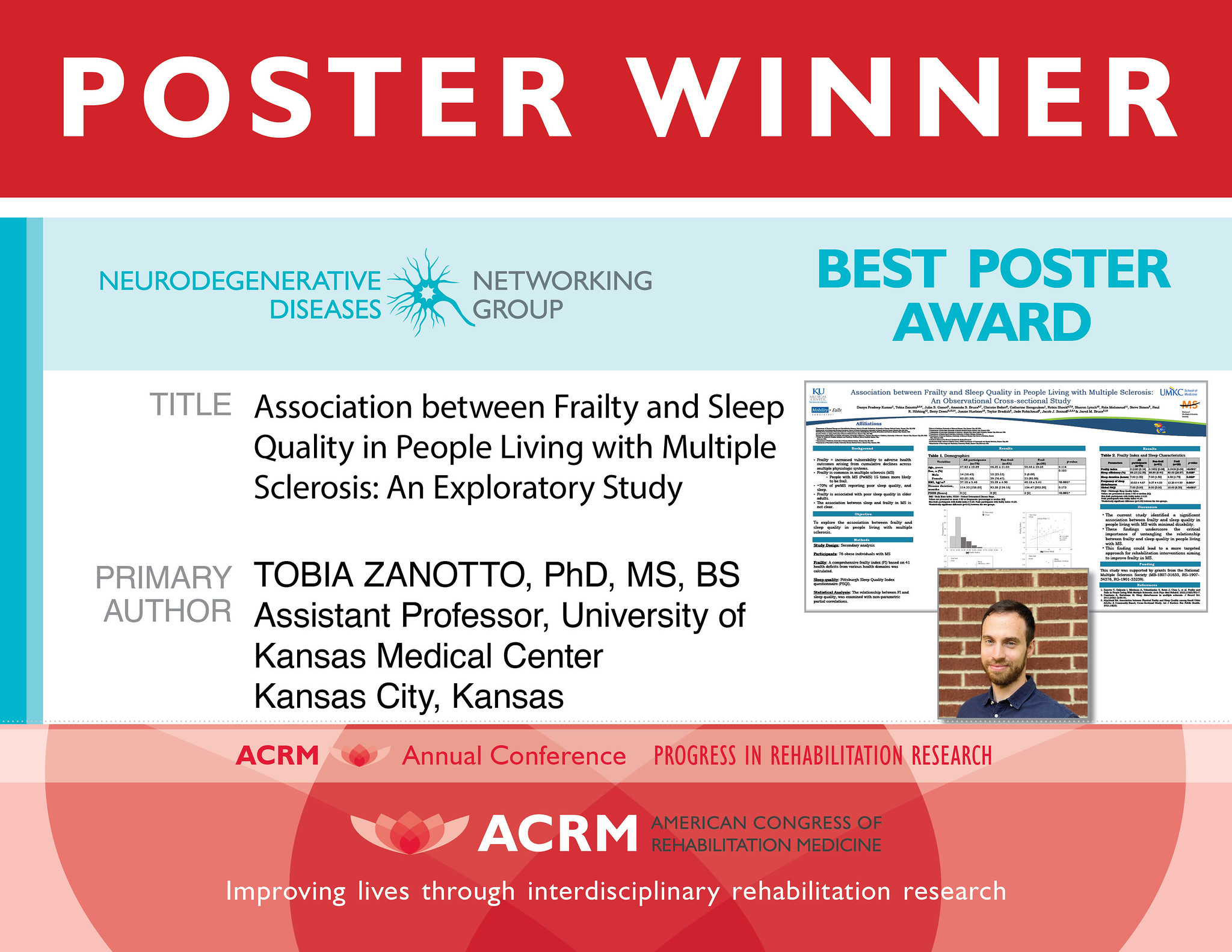 Neurodegenerative Diseases NG Best Poster Award