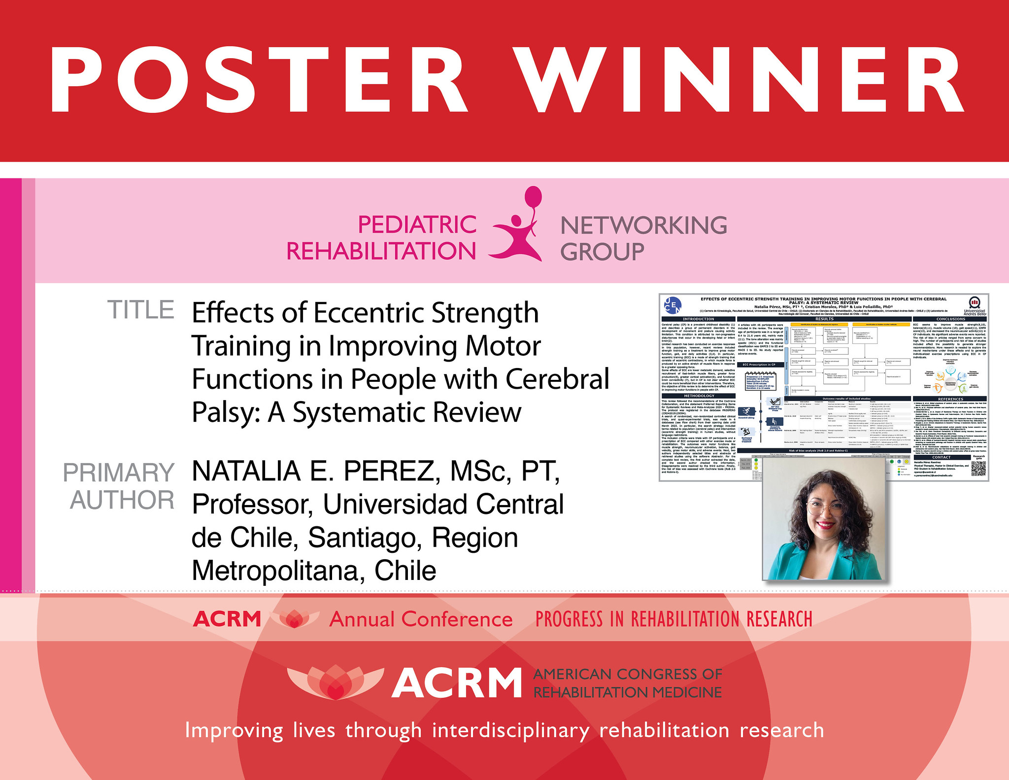 Pediatric Rehabilitation NG Poster Award