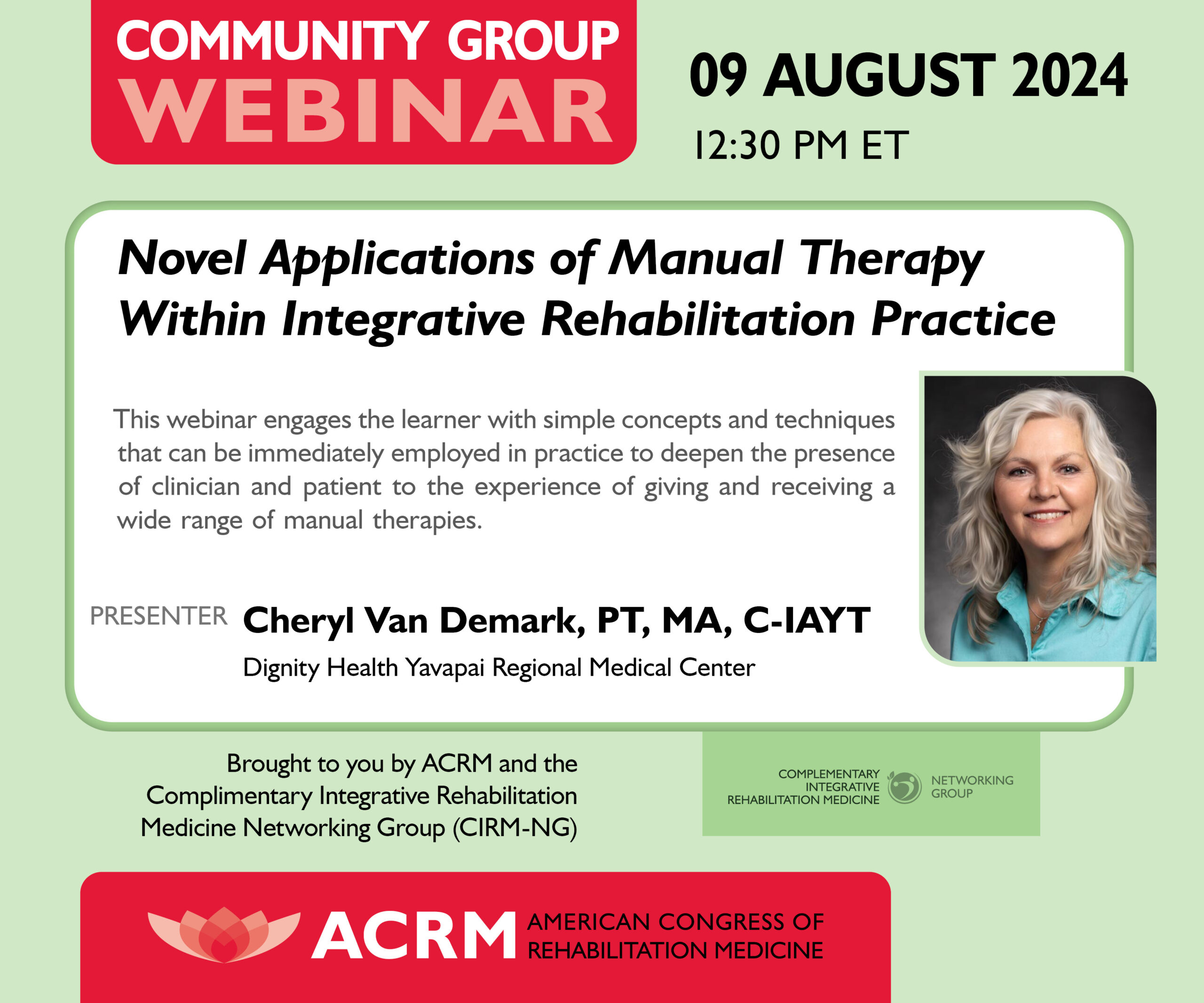 COMMUNITY GROUP WEBINAR: 9 AUG 2024