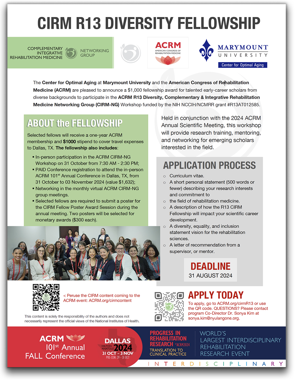 CIRM_R13_FLyer_image_DropShadow_m ACRM R13 Diversity, Complementary & Integrative Rehabilitation Medicine Networking Group (CIRM-NG) Workshop flyer thumbnail graphic